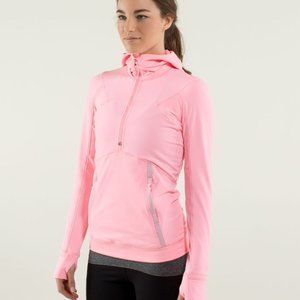 Lululemon Winter Sprinter Hoodie Bleached Coral W3B83S Power Luxtreme Size 12
